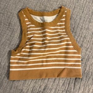 Aerie - Striped Crop Tank Top - Size M